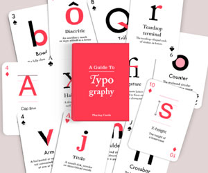 juego cartas tipográficas