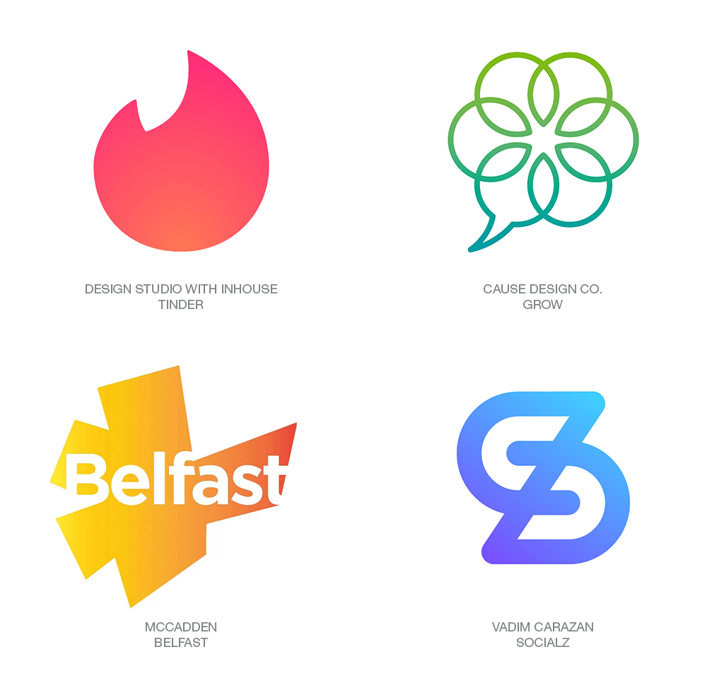 logotipos con degradados de color
